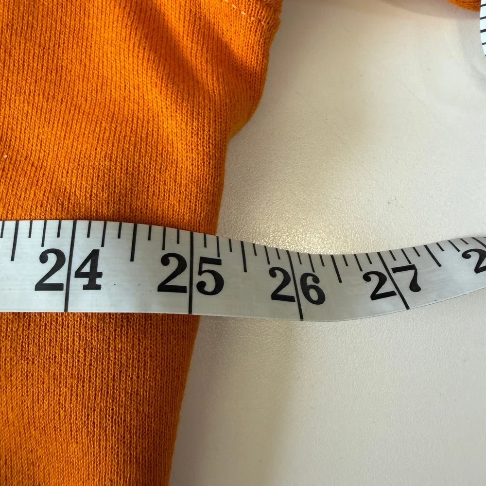 Vintage Blank 90s Nike Orange Crewneck Sweatshirt Made in USA Cotton Pullover L